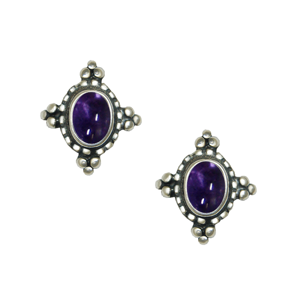 Sterling Silver Little Iolite Post Stud Earrings